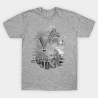 Sci-Fi Visionary - Jules Verne Aeronautical Vehicle 3 T-Shirt